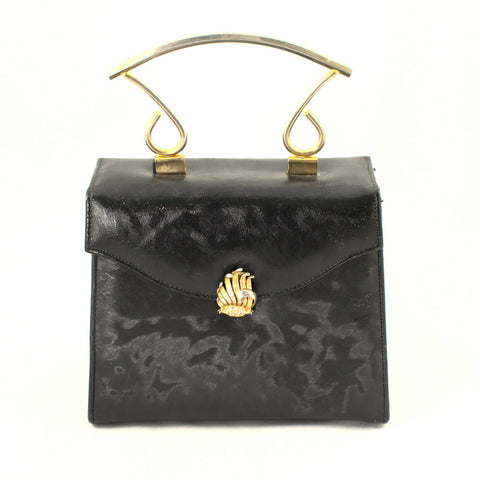 1960s Vintage Black Box Rhinestone Bag Cats Like Us