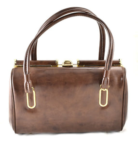 1960s Vintage Brown Marbled Handbag Cats Like Us