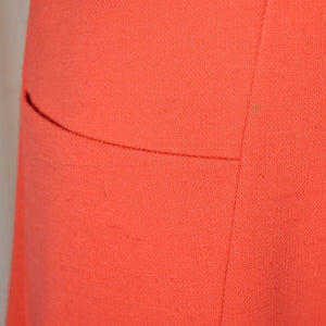 1960s Vintage Coral Pocket A line Skirt by Alfred Dunner Cats Like Us