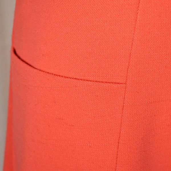 1960s Vintage Coral Pocket A line Skirt by Alfred Dunner Cats Like Us