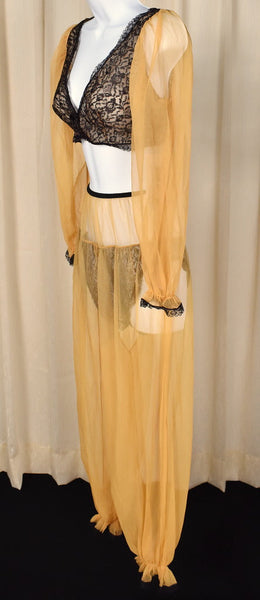1960s Vintage Gold & Black Harem Set Cats Like Us
