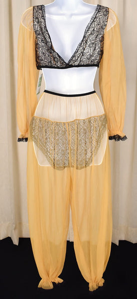 1960s Vintage Gold & Black Harem Set Cats Like Us