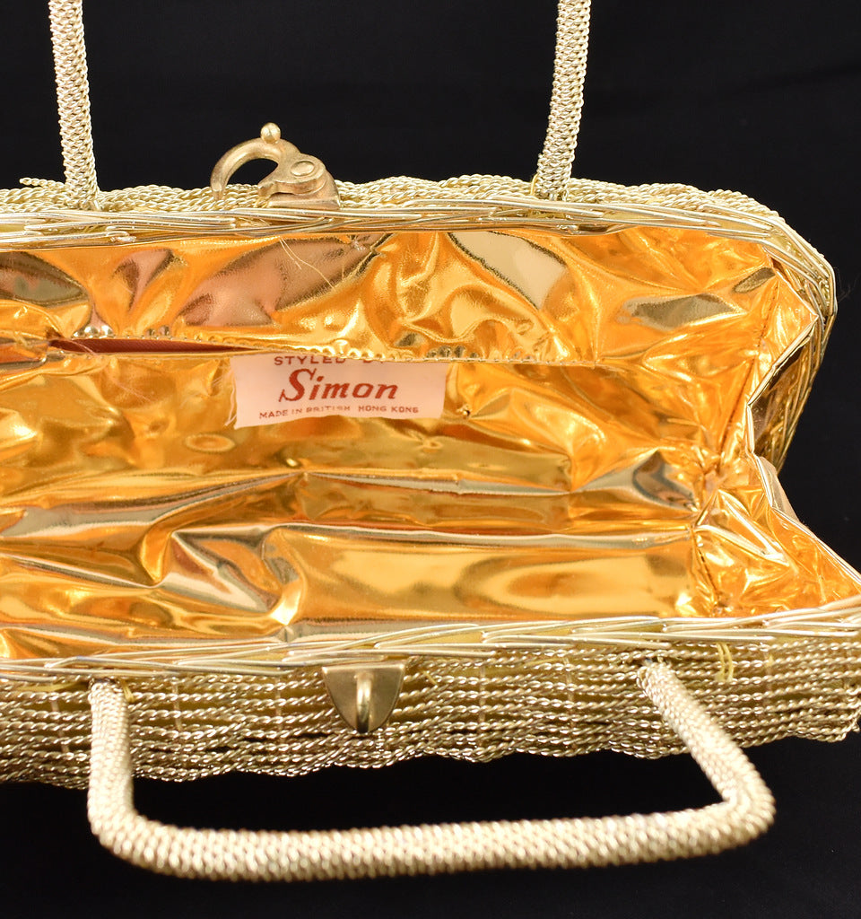 1960s Vintage Gold Woven Box Handbag – Cats Like Us