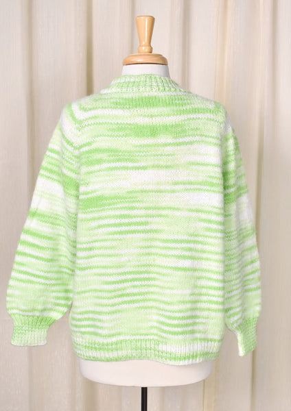 1960s Vintage Green Ombre Cardigan Cats Like Us