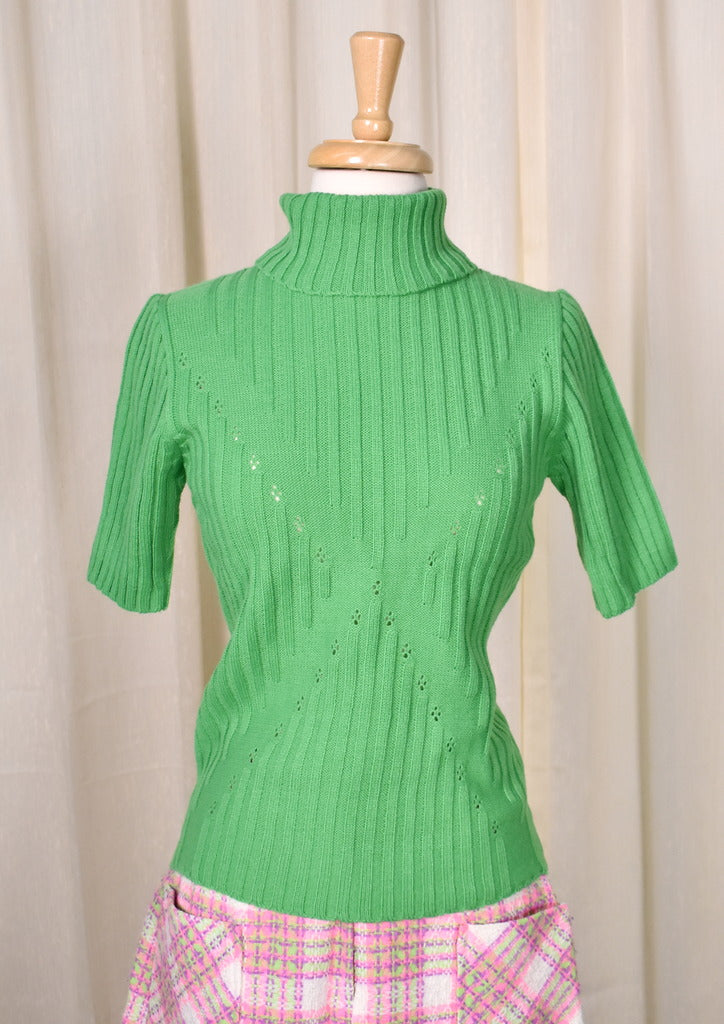 1960s Vintage Green Poor Boy Sweater – Cats Like Us