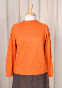 1960s Vintage Orange LS Sweater Cats Like Us