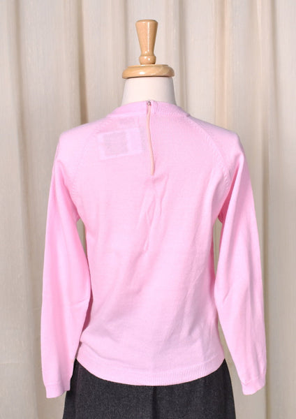 1960s Vintage Pastel Pink LS Sweater Cats Like Us