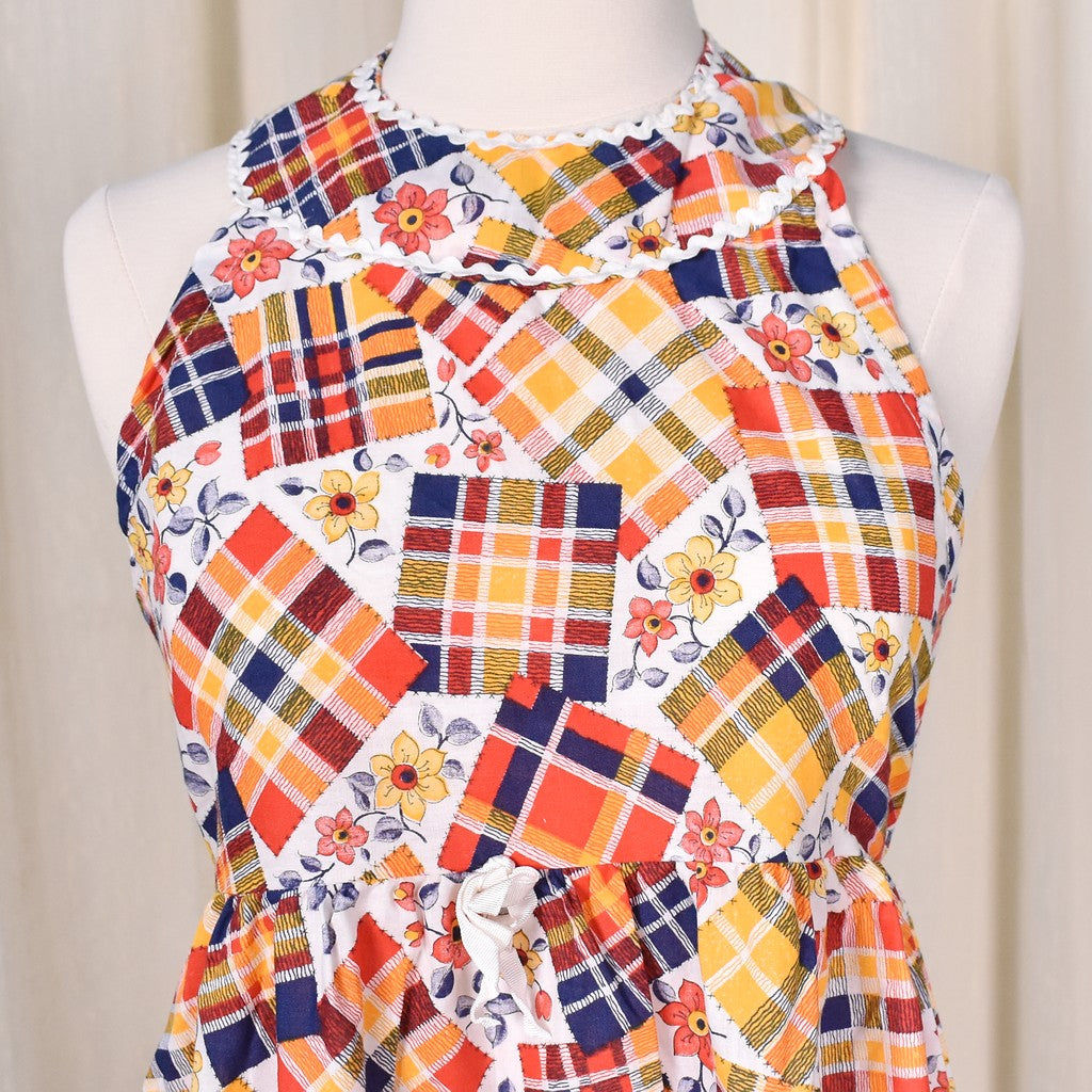 1960s Vintage Patchwork Halter Maxi 1960s Vintage Patchwork Halter Maxi