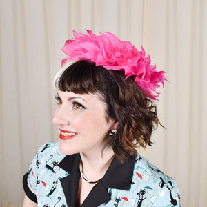 1960s Vintage Pink Feather Crown Cats Like Us