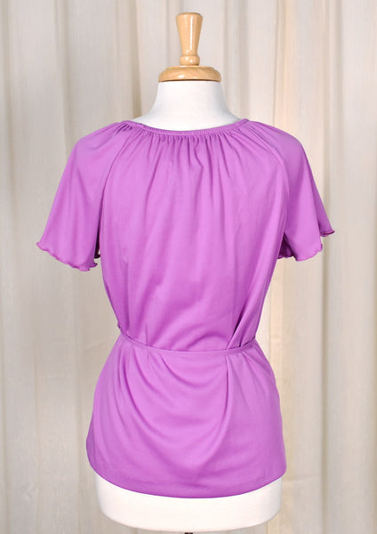 1960s Vintage Purple Scallop Top Cats Like Us