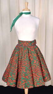 1960s Vintage Red & Green Skirt & Tie Cats Like Us