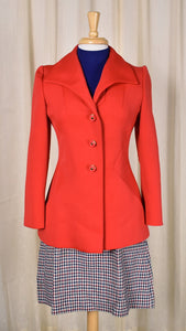 1960s Vintage Red Lilli Ann Jacket Cats Like Us