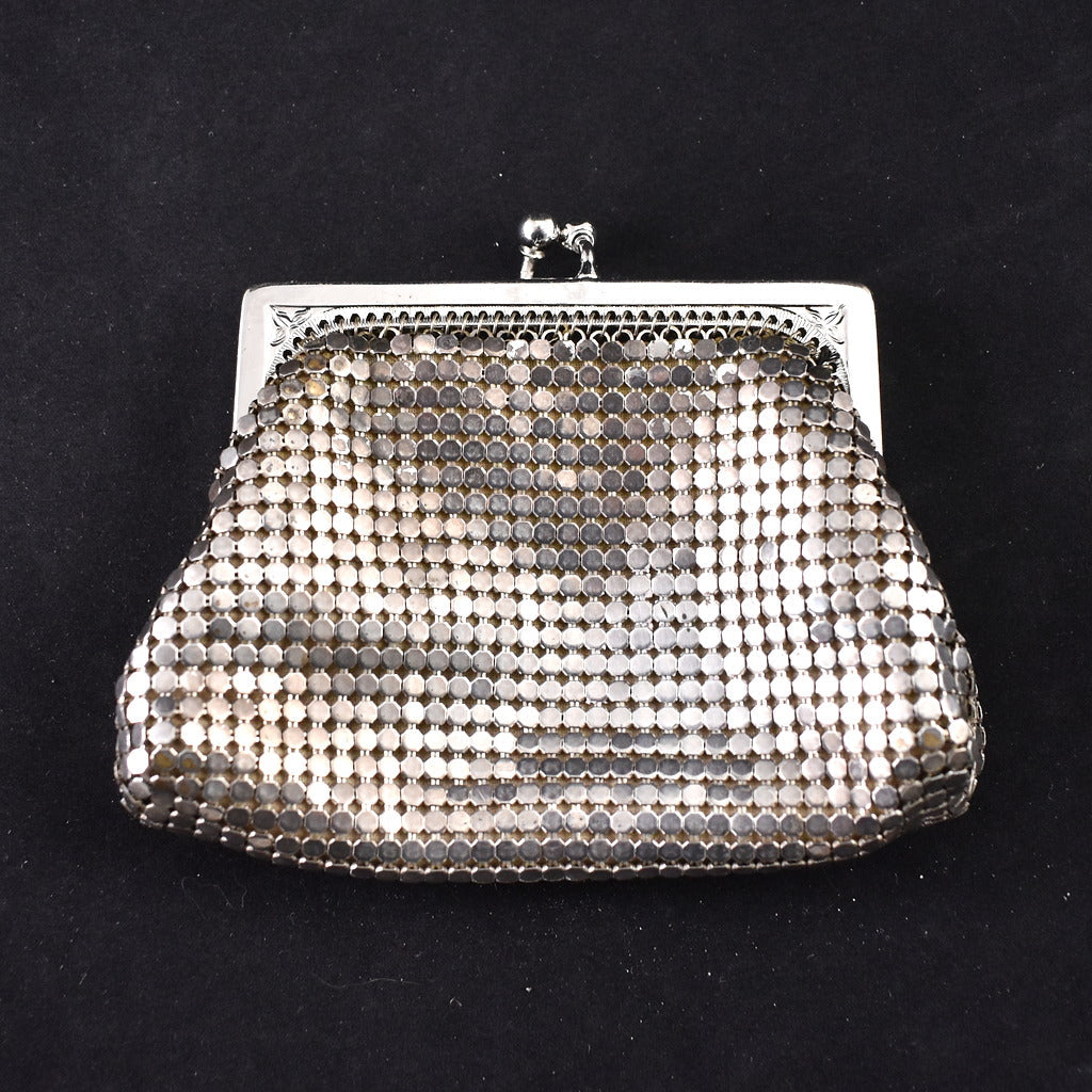 1960s Vintage Rosary Cross Change Purse by Mesh Whiting and Davis