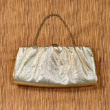 Cats Like Us - JAD 1960s Vintage Shiny Gold Crinkle Handbag
