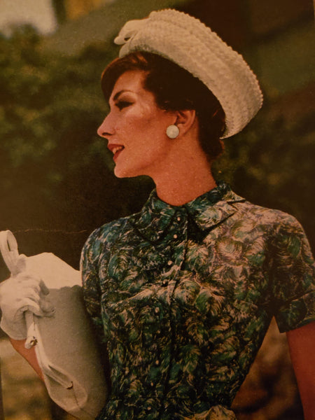 1960s Vintage Tan Raffia Brim Hat Cats Like Us