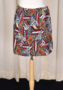 1960s Vintage Tiki Inspired Mini Skirt by Brattle Square Cats Like Us