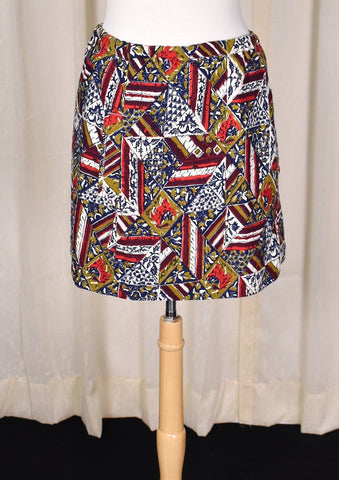 1960s Vintage Tiki Inspired Mini Skirt by Brattle Square Cats Like Us