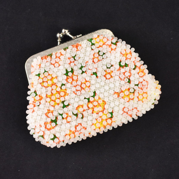 1960s Vintage White Candy Dot Coin Purse Cats Like Us