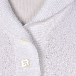 1960s Vintage White Knit SS Polo Top Cats Like Us