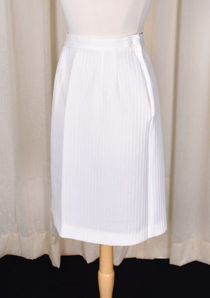 1960s Vintage White Pencil Skirt Cats Like Us
