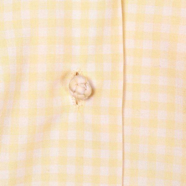 1960s Vintage Yellow Gingham Blouse Cats Like Us