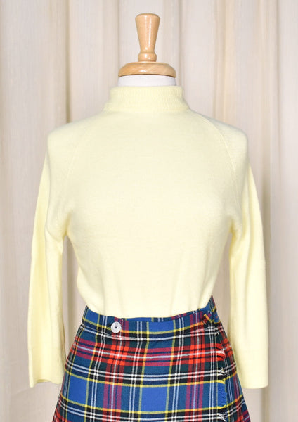 1960s Vintage Yellow Pullover Sweater Cats Like Us