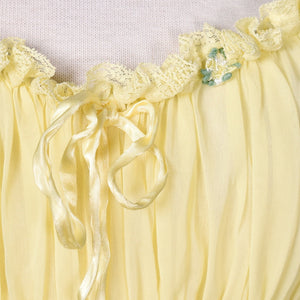 1960s Vintage Yellow Rosette Nightgown Cats Like Us
