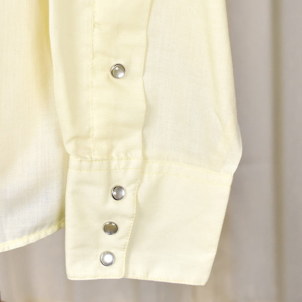 1960s Vintage Yellow Western Shirt Cats Like Us