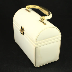 1960s White Patent Box Purse Cats Like Us
