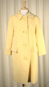 1960s Yellow Big Button Coat Cats Like Us
