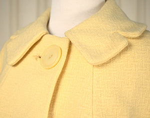 1960s Yellow Big Button Coat Cats Like Us