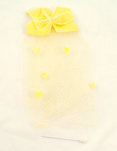 1960s Yellow Bow Veil Whimsy Cats Like Us