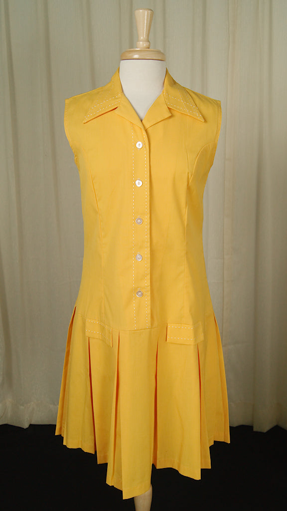 1960s Yellow Shirt Dress Cats Like Us
