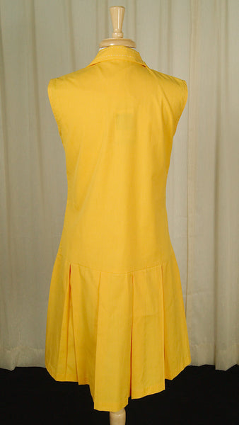 1960s Yellow Shirt Dress Cats Like Us