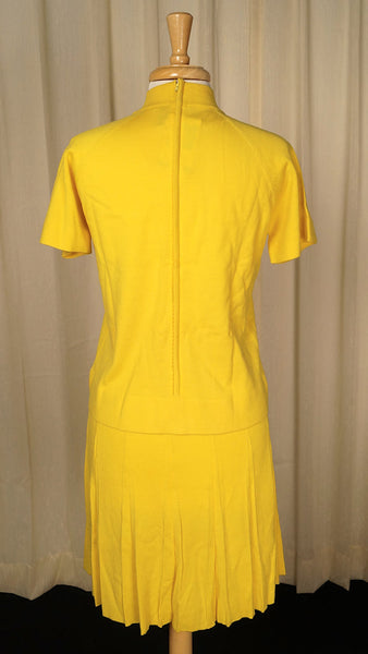1960s Yellow Wool Knit Skirt Cats Like Us