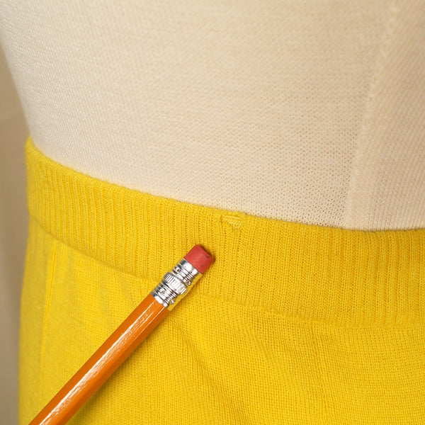 1960s Yellow Wool Knit Skirt Cats Like Us