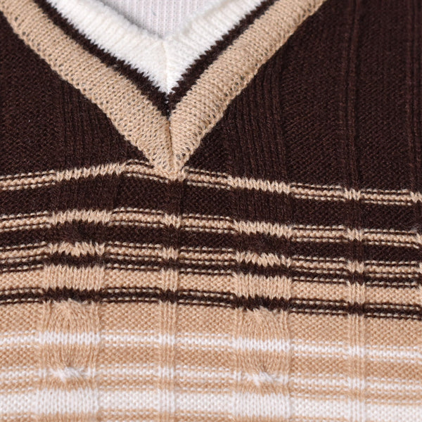 1970s Brown Striped Polo Top Cats Like Us