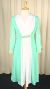 1970s Mint Vintage Flowy Sleeve Dress Cats Like Us