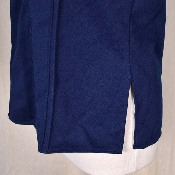 1970s Navy Blue Piped Blouse Cats Like Us
