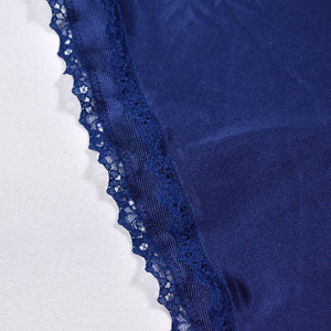 Vintage Blue Short Slip with Lace Trim Selected by KA.TL.AK