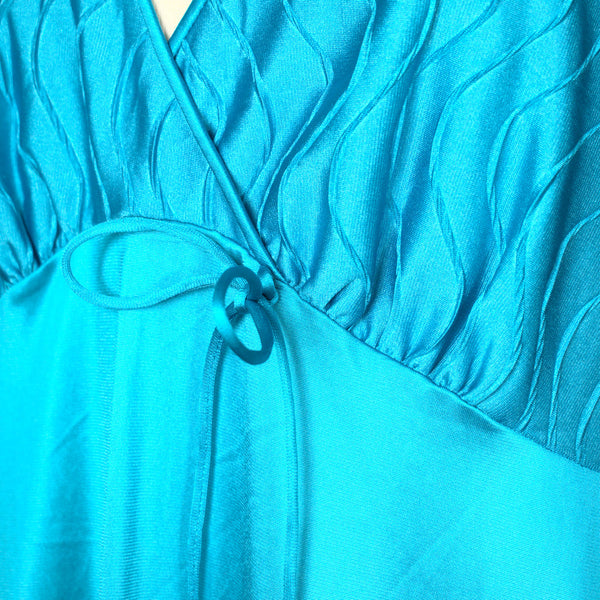 1970s Sexy Teal Night Gown Cats Like Us