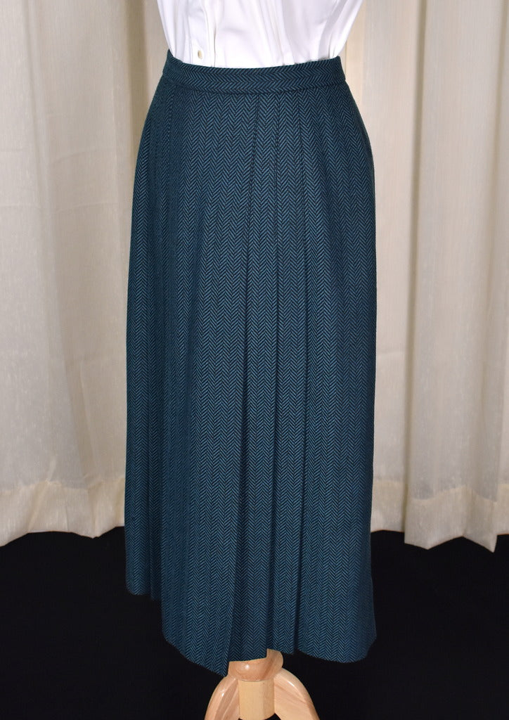 Navy blue herringbone skirt best sale