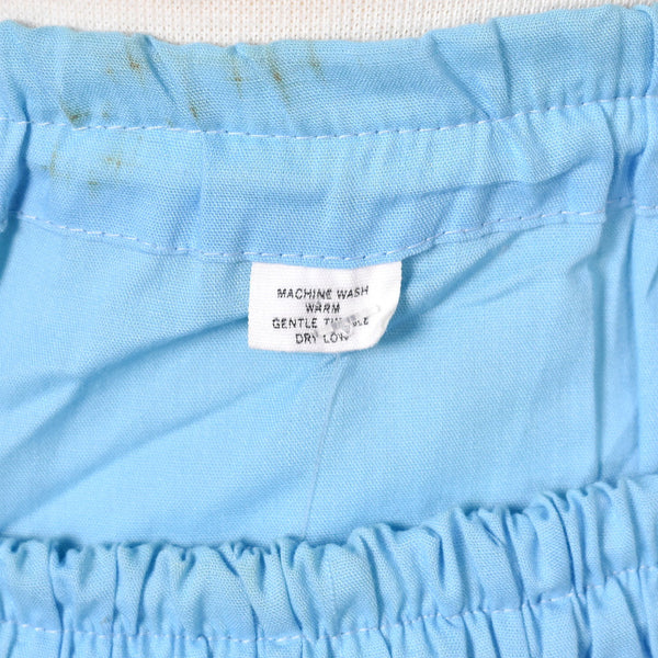 1970s Vintage Blue Tiered Skirt Cats Like Us