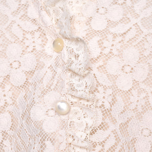 1970s Vintage Cream Lace Jacket Cats Like Us