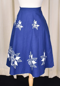 1970s Vintage Hawaiian Skies Wrap Skirt Cats Like Us