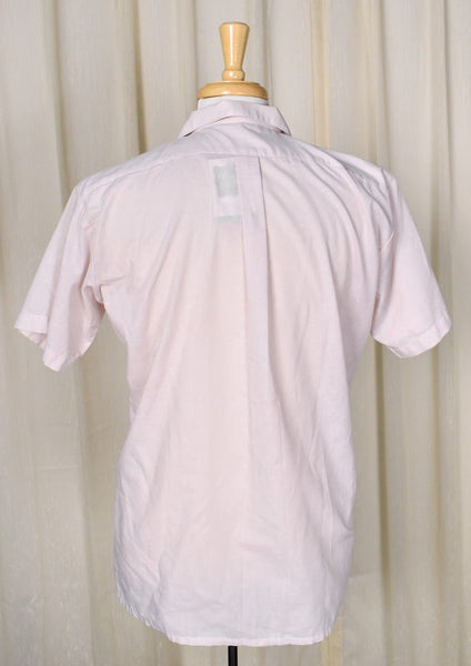 1970s Vintage Pastel Pink Pleat Shirt Cats Like Us