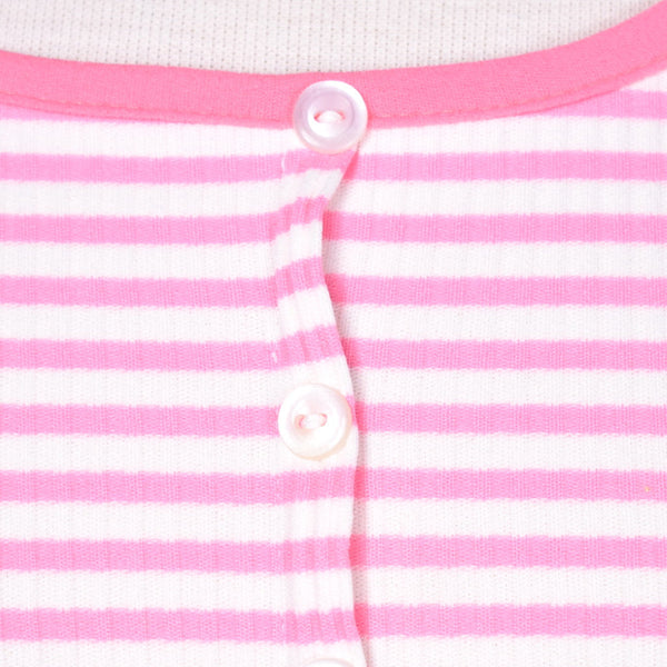 1970s Vintage Pink & White Striped T Cats Like Us