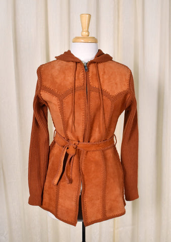 1970s Vintage Rust Patchwork Jacket Cats Like Us