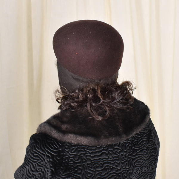 1980s Brown Wool Scarf Vintage Hat Cats Like Us