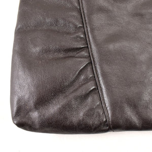 1980s Dark Brown Leather Shoulder Bag Cats Like Us